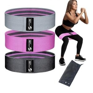 Fittest Pro by  Resistance Bands for Legs and Butt, Pink Fabric Booty Bands